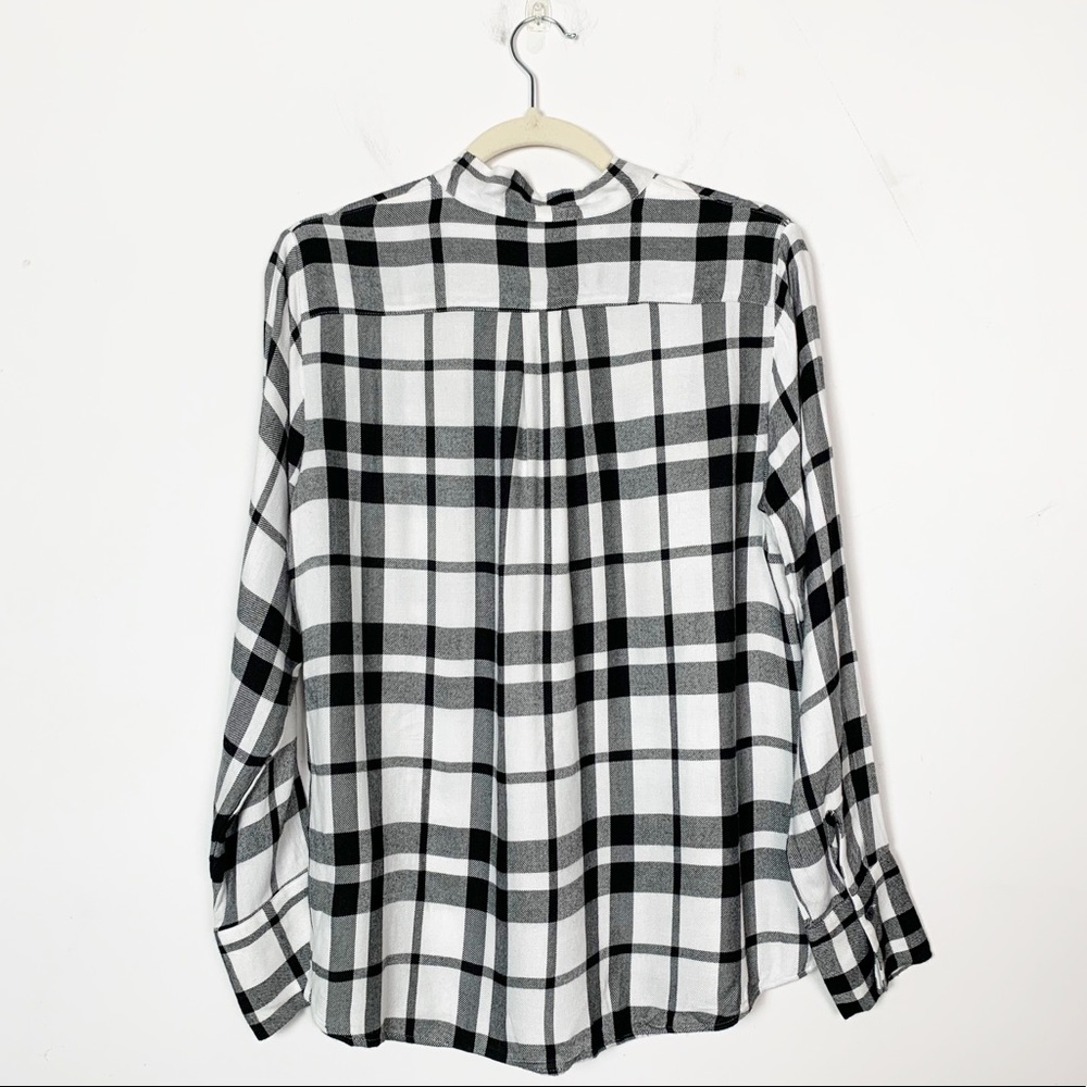 Banana Republic Dillon Fit Tie-Neck Flannel Shirt - Picture 3 of 6